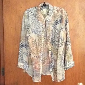 🍄 Chico’s Cotton Blouse